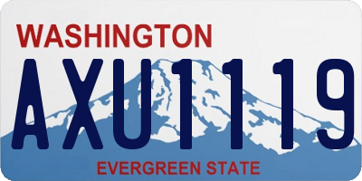 WA license plate AXU1119