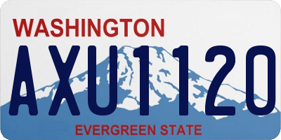 WA license plate AXU1120