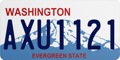 WA license plate AXU1121
