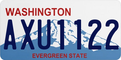 WA license plate AXU1122