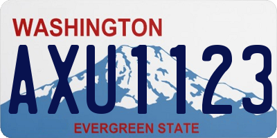 WA license plate AXU1123