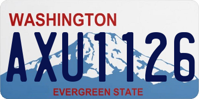 WA license plate AXU1126