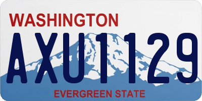 WA license plate AXU1129