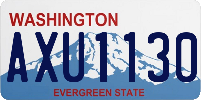 WA license plate AXU1130