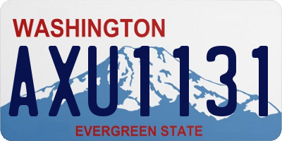 WA license plate AXU1131