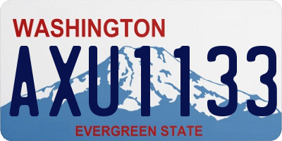 WA license plate AXU1133