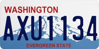WA license plate AXU1134