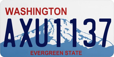 WA license plate AXU1137