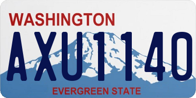 WA license plate AXU1140