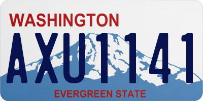 WA license plate AXU1141