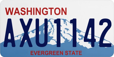 WA license plate AXU1142
