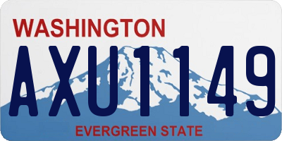 WA license plate AXU1149