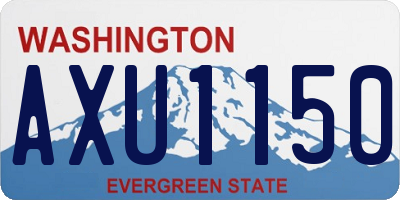 WA license plate AXU1150