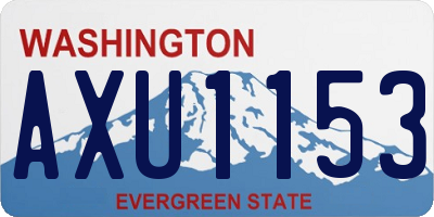 WA license plate AXU1153