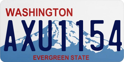 WA license plate AXU1154