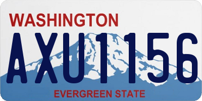 WA license plate AXU1156