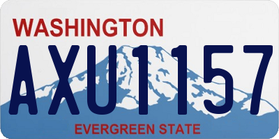 WA license plate AXU1157