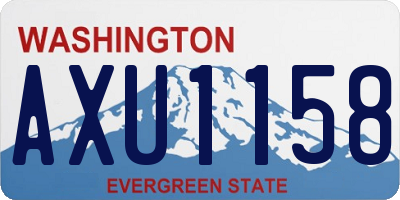 WA license plate AXU1158