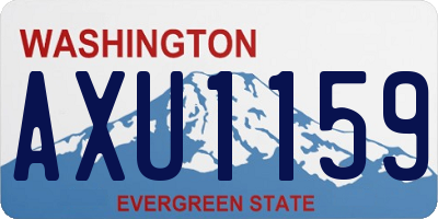 WA license plate AXU1159