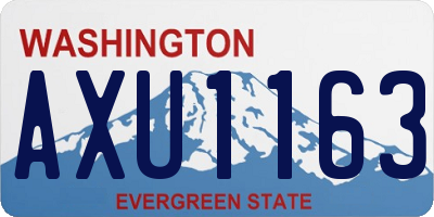 WA license plate AXU1163