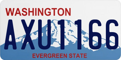 WA license plate AXU1166