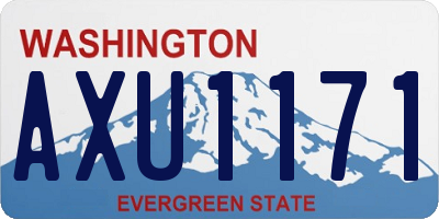 WA license plate AXU1171