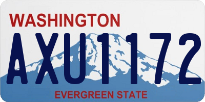 WA license plate AXU1172