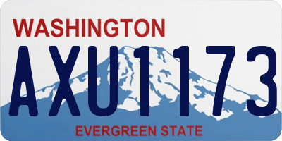 WA license plate AXU1173