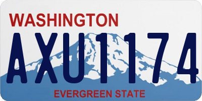 WA license plate AXU1174