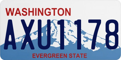 WA license plate AXU1178