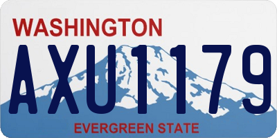 WA license plate AXU1179