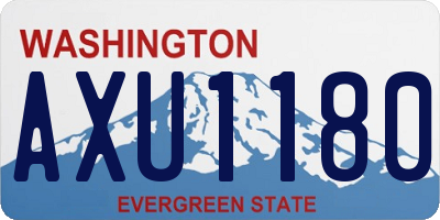WA license plate AXU1180