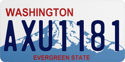 WA license plate AXU1181