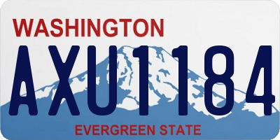 WA license plate AXU1184