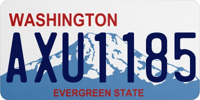 WA license plate AXU1185