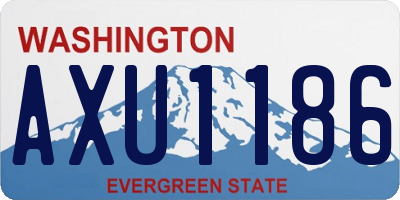 WA license plate AXU1186
