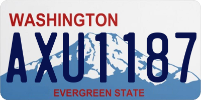 WA license plate AXU1187