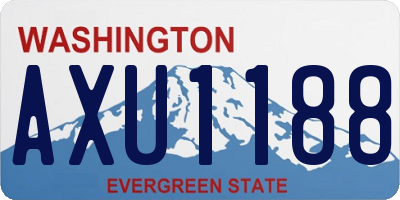 WA license plate AXU1188