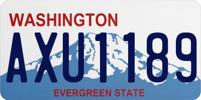 WA license plate AXU1189