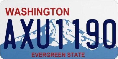 WA license plate AXU1190