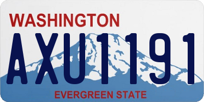 WA license plate AXU1191