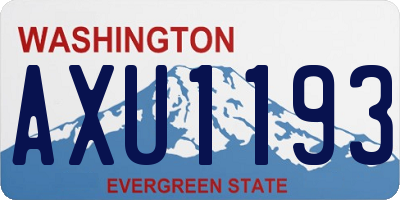 WA license plate AXU1193