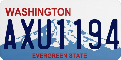 WA license plate AXU1194