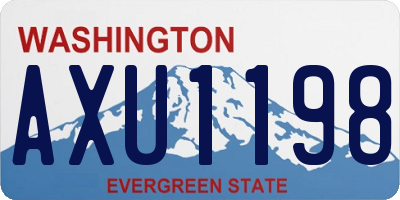WA license plate AXU1198