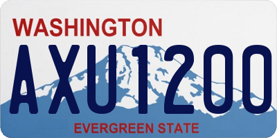 WA license plate AXU1200
