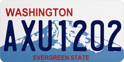 WA license plate AXU1202