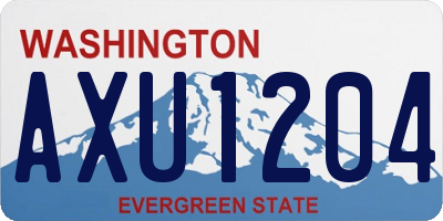 WA license plate AXU1204