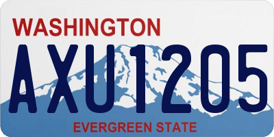 WA license plate AXU1205
