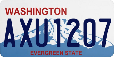 WA license plate AXU1207