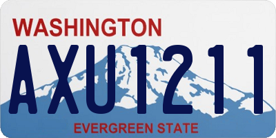 WA license plate AXU1211